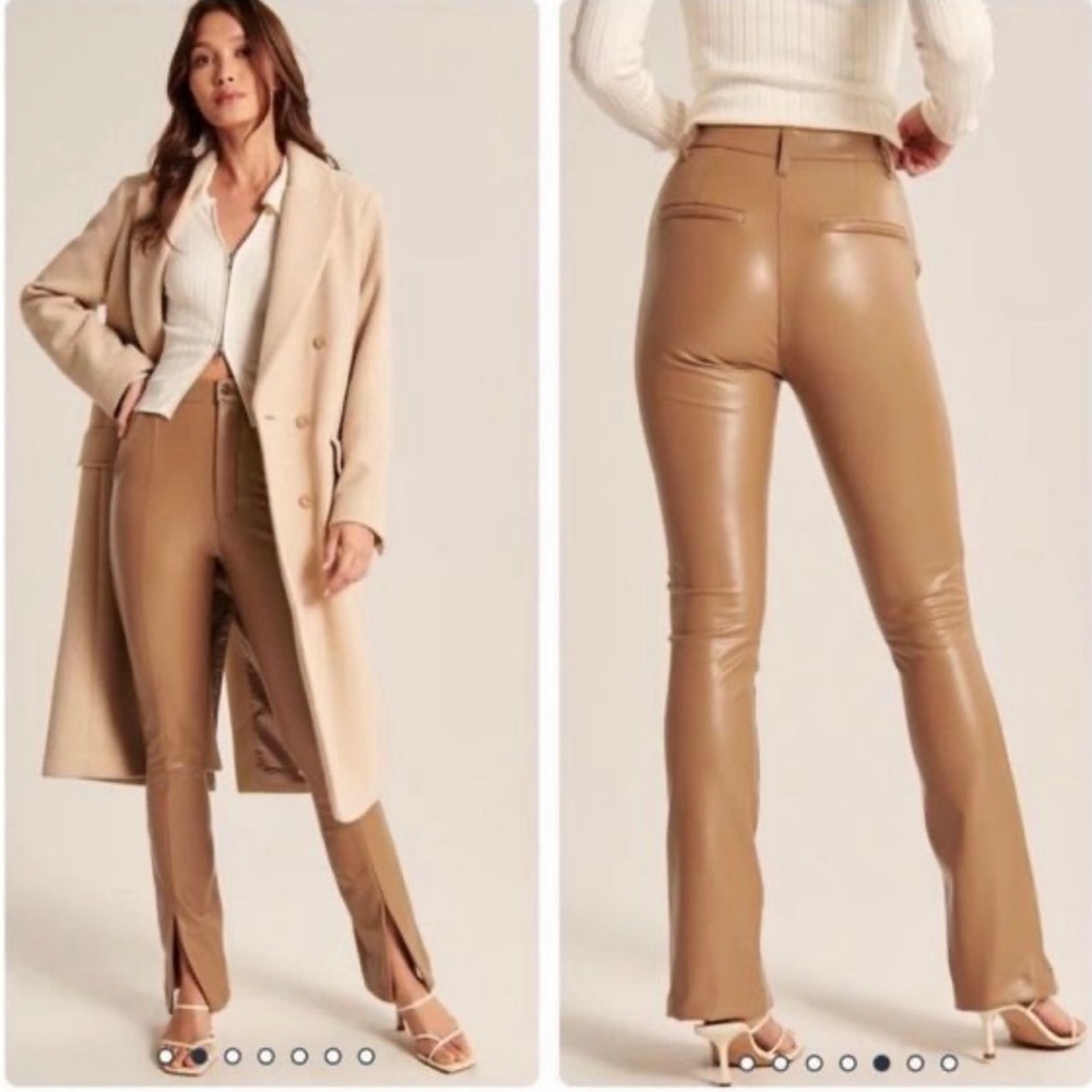 NWT Abercrombie & Fitch Skinny Ultra High Rise Faux Leather Pant Size 26 LONG